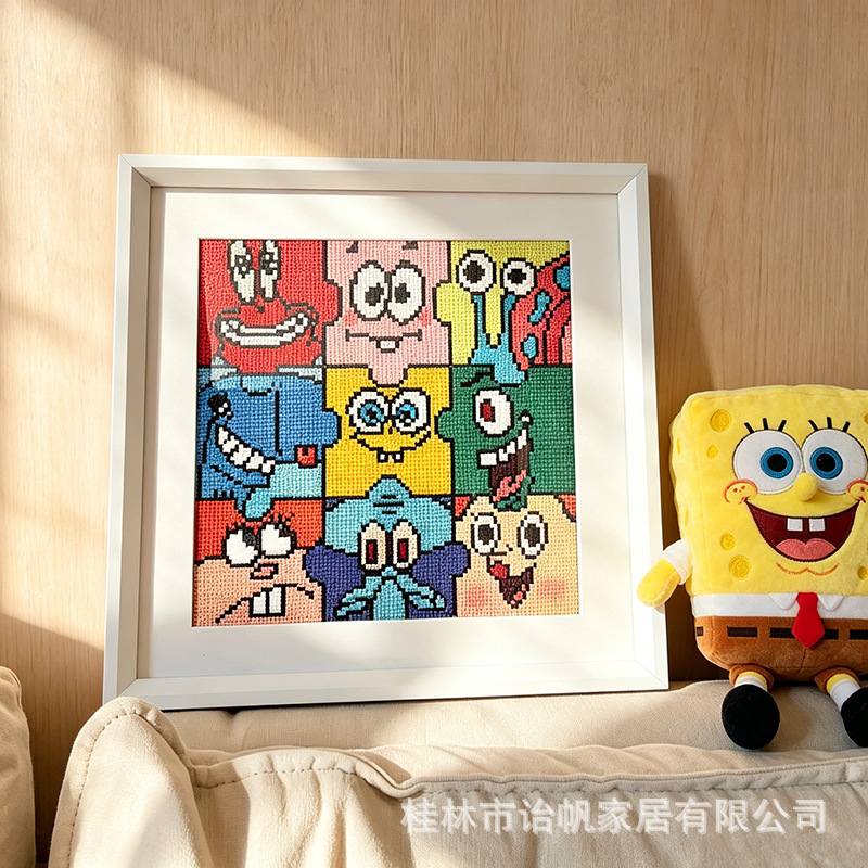 海绵宝宝拼豆专用相框52*52图纸展示框手工创意展示空框装裱摆件