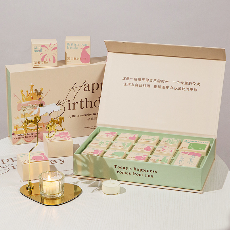 女の子向けの誕生日プレゼント、アロマセラピーキャンドルギフトボックス、実用的な親友、ニッチな雰囲気のお土産、男の子向けのギフト|undefined