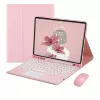 Pink+round touch keyboard+dual -mold mouse