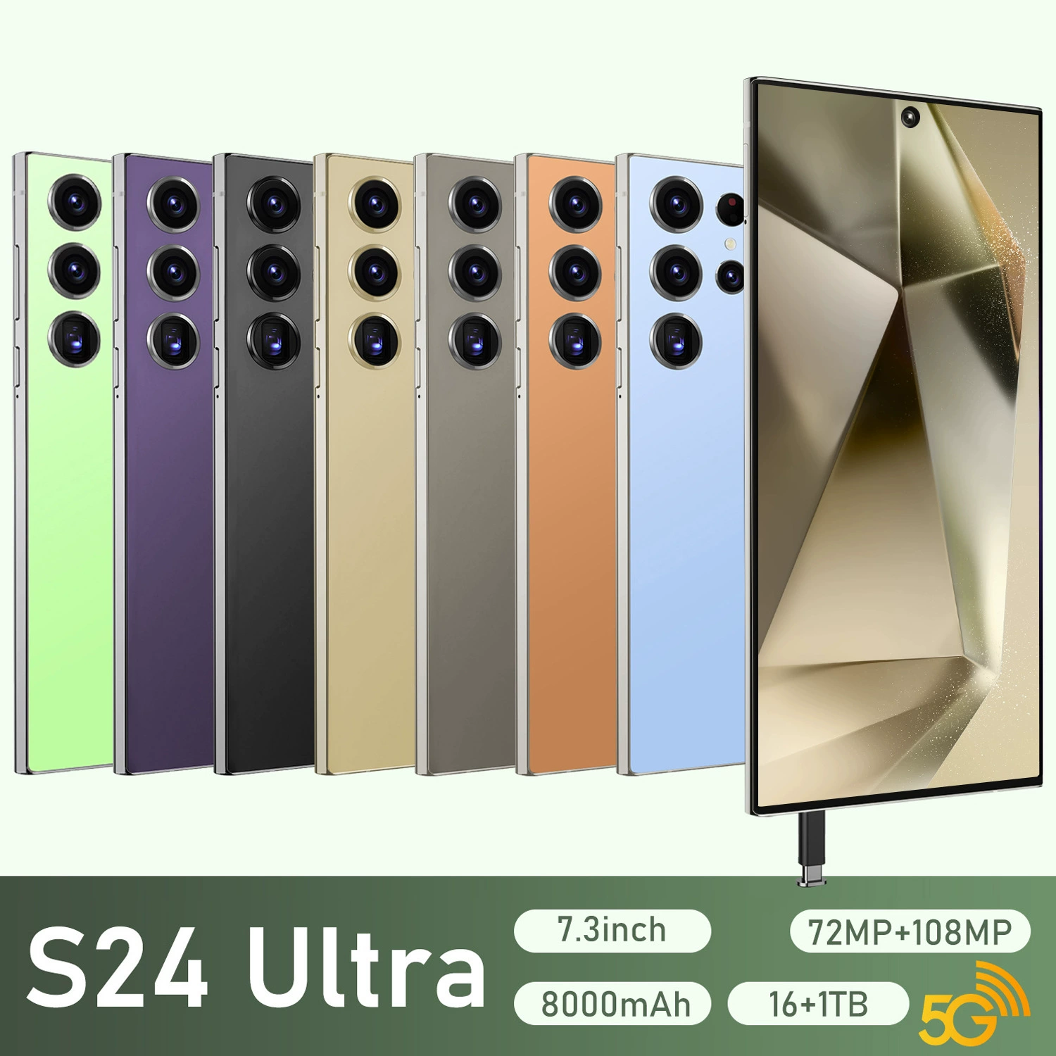 Смартфон Elite S24, 5G, Android, встроенная ручка, варианты 16ГБ+1ТБ