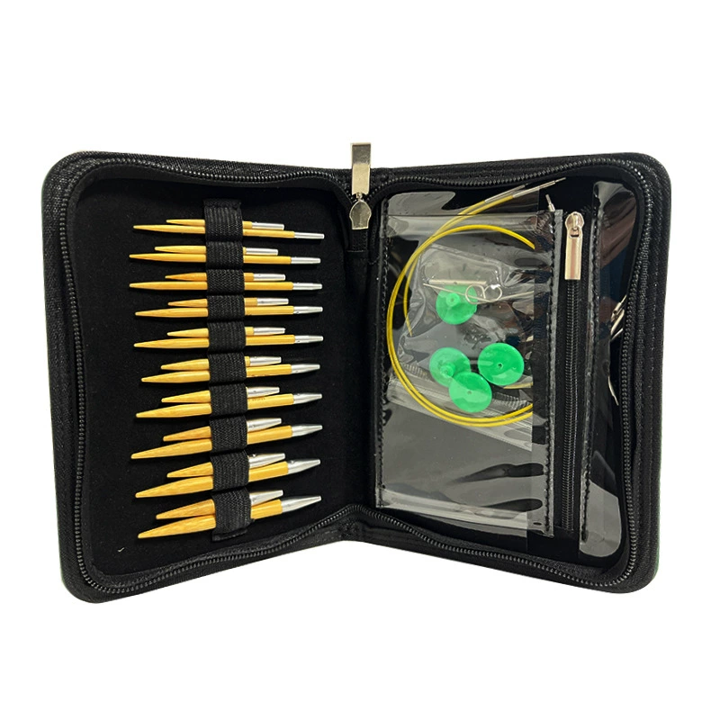 Горячие продажи кольцевая игла инструменты для ручного вязания сменная Съемная бамбуковая игла набор длинных и коротких кольцевых игл игла для свитера