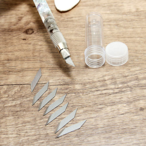 High carbon steel engraving pen knife, rubber stamp paper carving handbook, handmade pen knife special blade