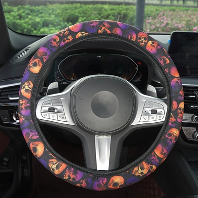 New car steering wheel cover Steering wheel cover - magic-skull-38cm
