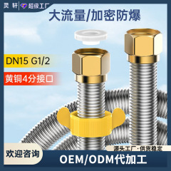 暗号化波形パイプ 304 ステンレス鋼肥厚入口および出口パイプ 4 点給湯器温冷防爆高圧金属ホース