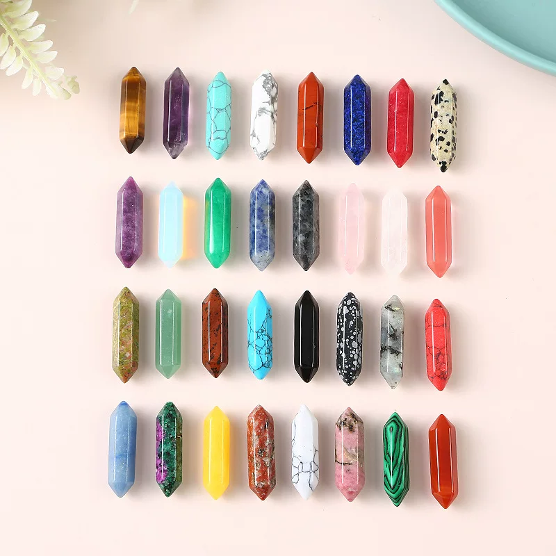 Органический агат шестигранный gemstone с аметистом, пуля, природная руда для йоги, оптом