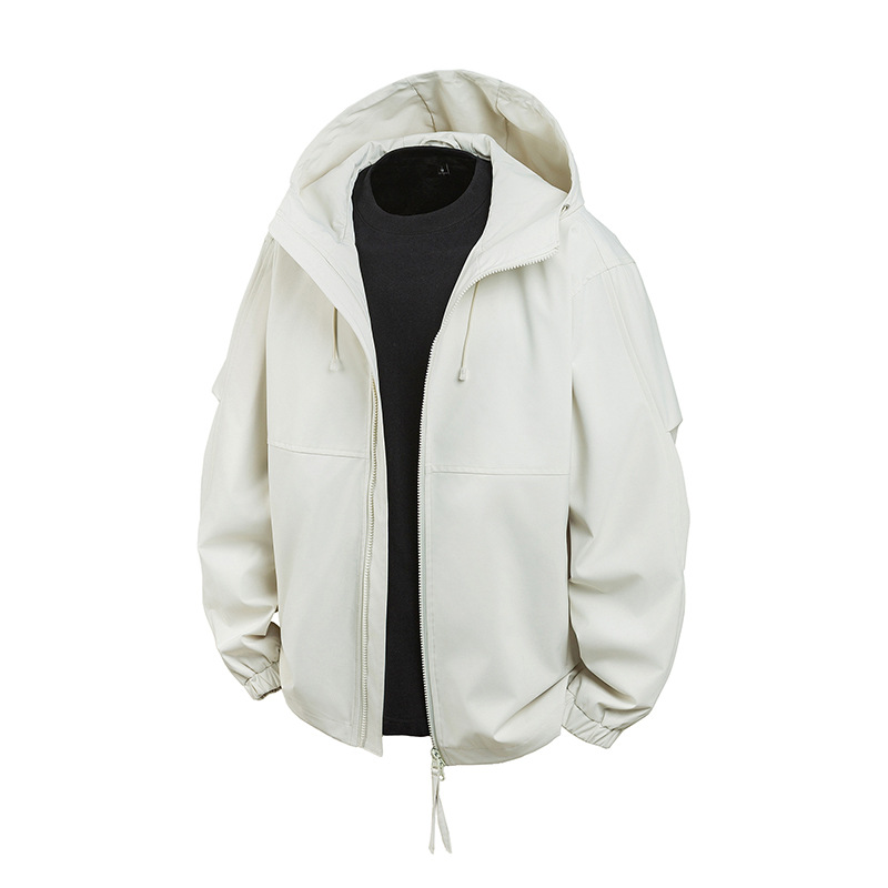 Men's 2025 Spring/Autumn New Style Casual Windproof Hooded Jacket, Loose Fit