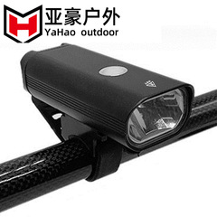 跨境自行車燈鋁合金前燈USB充電單車警示燈T6高亮騎行裝備照明燈