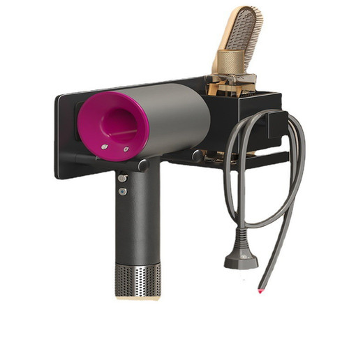 Huamanzhi hair dryer rack storage rack without punching bathroom Dyson hair dryer bracket hair dryer comb storage rack