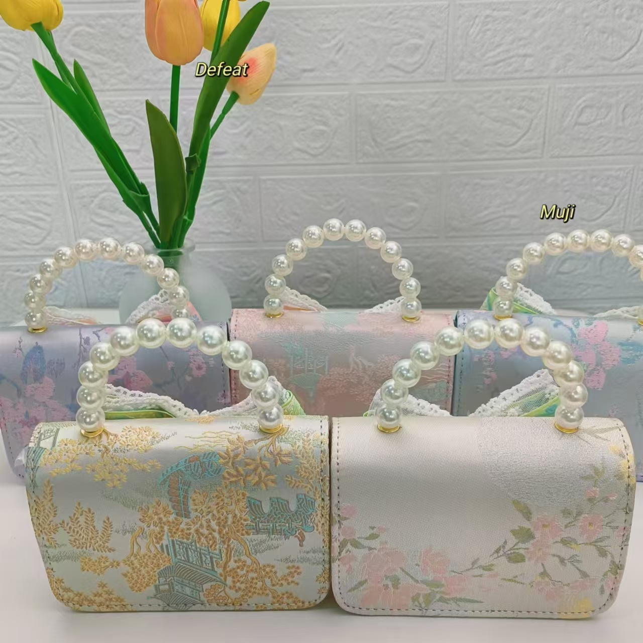 Bolso de perla bolso de estilo nacional bolso de niños nuevo estilo antiguo chino bolso de princesa bolso de cadena bolso de mochila accesorios