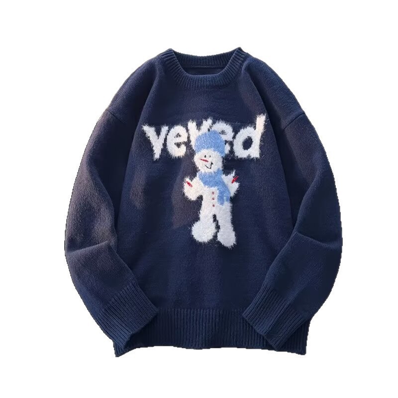 Explosiones transfronterizas de tamaño europeo de tamaño grande jersey de jersey jersey hombre de nieve marca de tendencia de Navidad fábrica de jersey de invierno al por mayor
