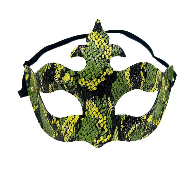 Ventas transfronterizas de moda de serpiente de cocodrilo flecha combinación máscara de mitad de cara Halloween máscara de mitad de cara