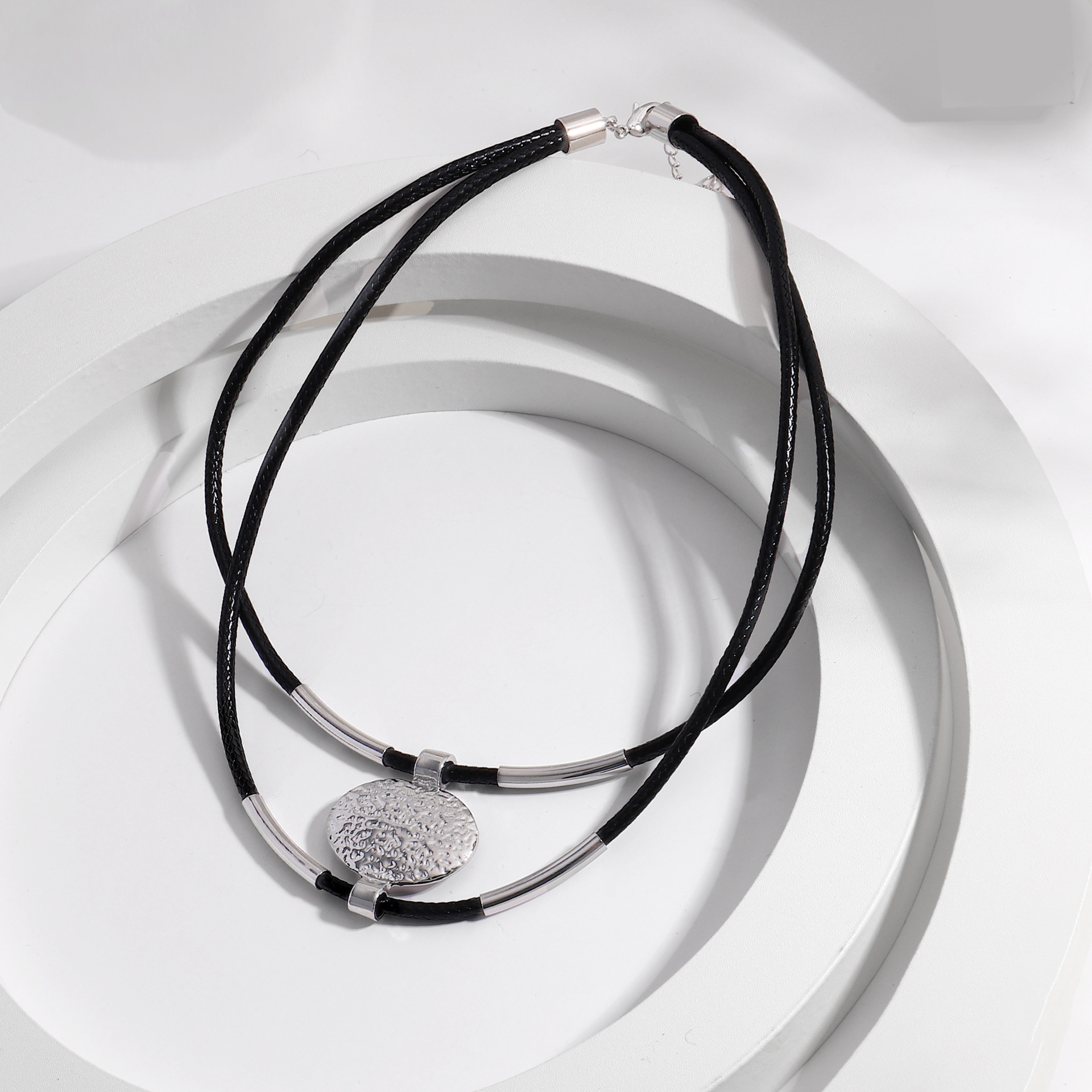 european-and-american-cross-border-retro-ethnic-relief-pendant-bohemian-retro-style-collar-womens-simple-double-layer-elbow european-and-american-cross-border-retro-ethnic-relief-pendant-bohemian-retro-style-collar-womens-simple-double-layer-elbow