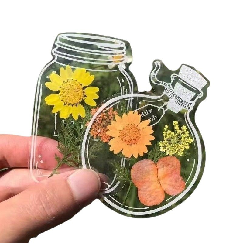 Marcadores de Especímenes de Flores Secas de Plástico Transparentes para DIY
