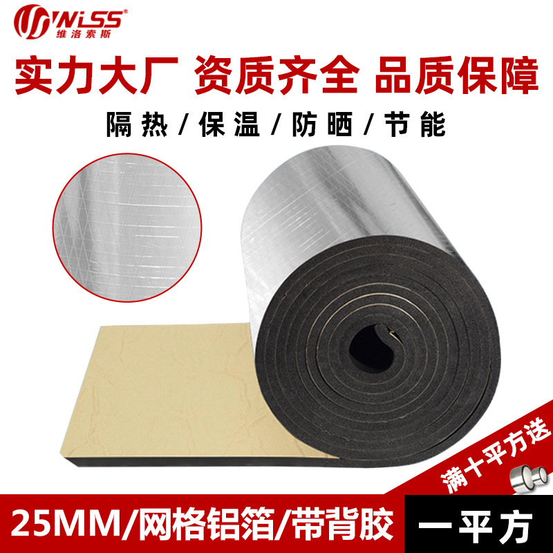 25mm thick with adhesive mesh aluminum/1 square