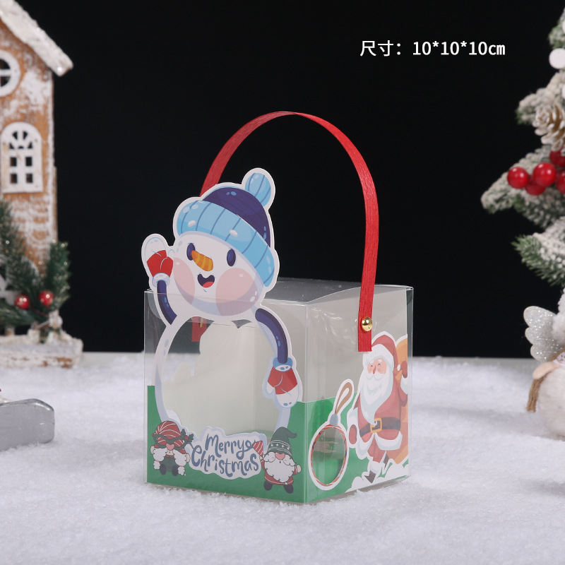 Caja de Apple de Navidad de dibujos animados caja de regalo para niños Caja de pastel de taza de papel