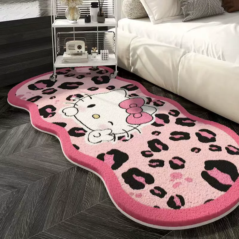 Коврик Hello Kitty, искусственный мех, мягкий прикроватный ковёр, размеры 40×60–80×200 см