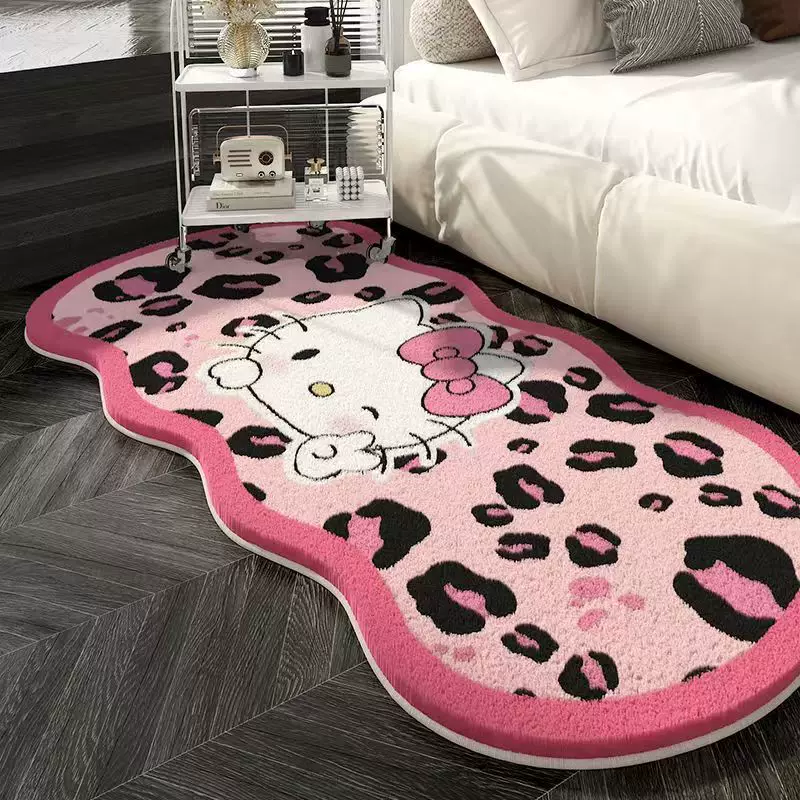 Коврик Hello Kitty, искусственный мех, мягкий прикроватный ковёр, размеры 40×60–80×200 см