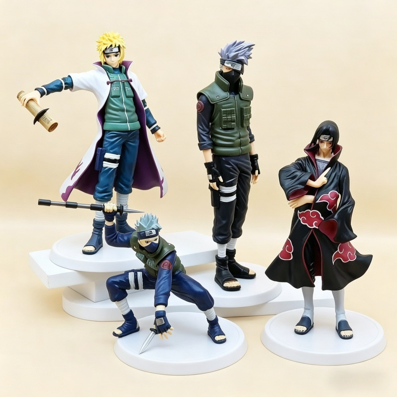 Naruto Anime Fiqur Dəsti - Naruto, Sasuke, Kakashi, Itachi