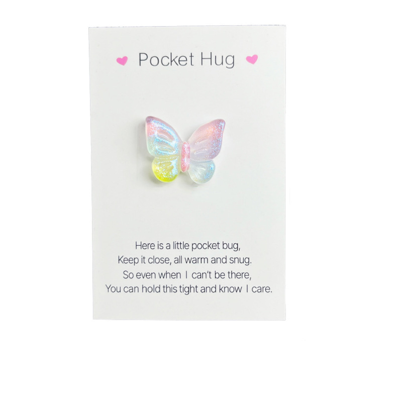 跨境Pocket Hug渐变树脂口袋拥抱梦幻色系列节日礼物贺卡物品贴片|undefined
