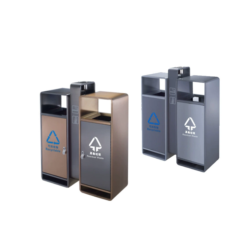 Garbage can, suitcase stainless steel, (Physicals)