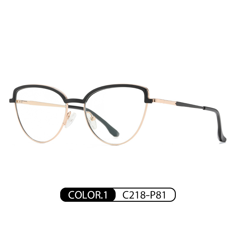 TB3205 bicolor elástico pierna de Trabajo Anti-azul gafas de luz 2023 Comercio exterior nuevo Marco de las mujeres de moda europea y americana gafas lisas