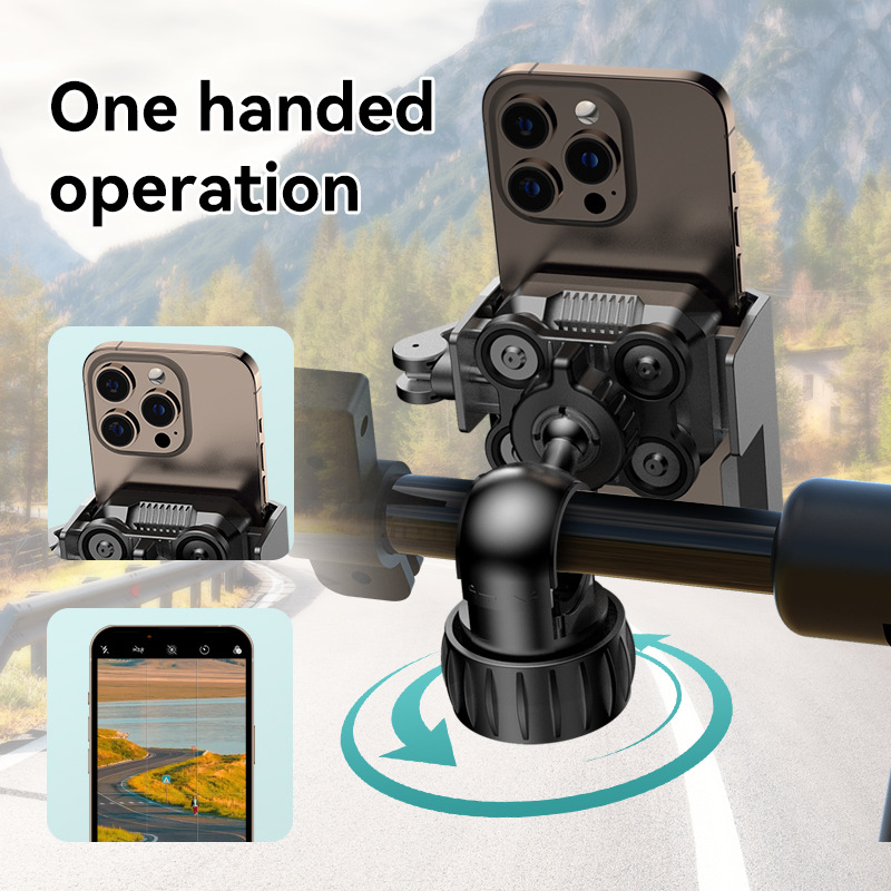 Cross-border new electric car mobile phone bracket shock-absorbing motorcycle bicycle navigation mobile phone rack does not block the camera