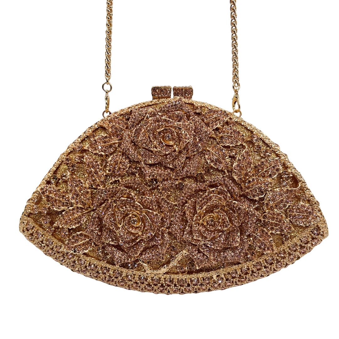 Bolsa de cristal transfronteriza llena de diamantes cena de lujo rosa rosa diamantes de mano banquete bolsa de mano de mujer
