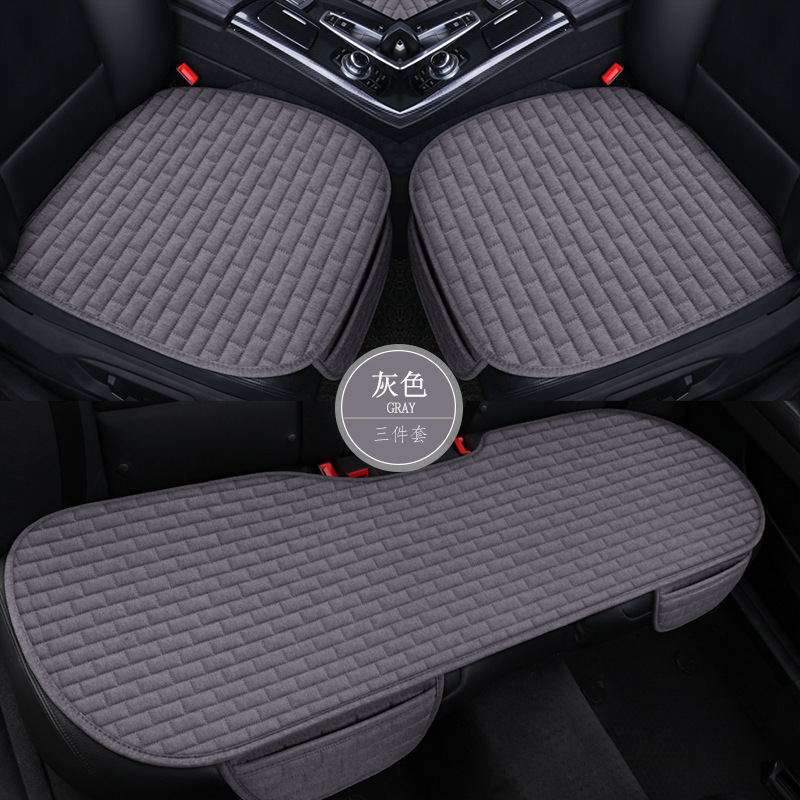 Cojín de asiento de coche de lino conjunto de tres piezas cojín de asiento DE LINO DE VERANO cómodo cojín de asiento transpirable