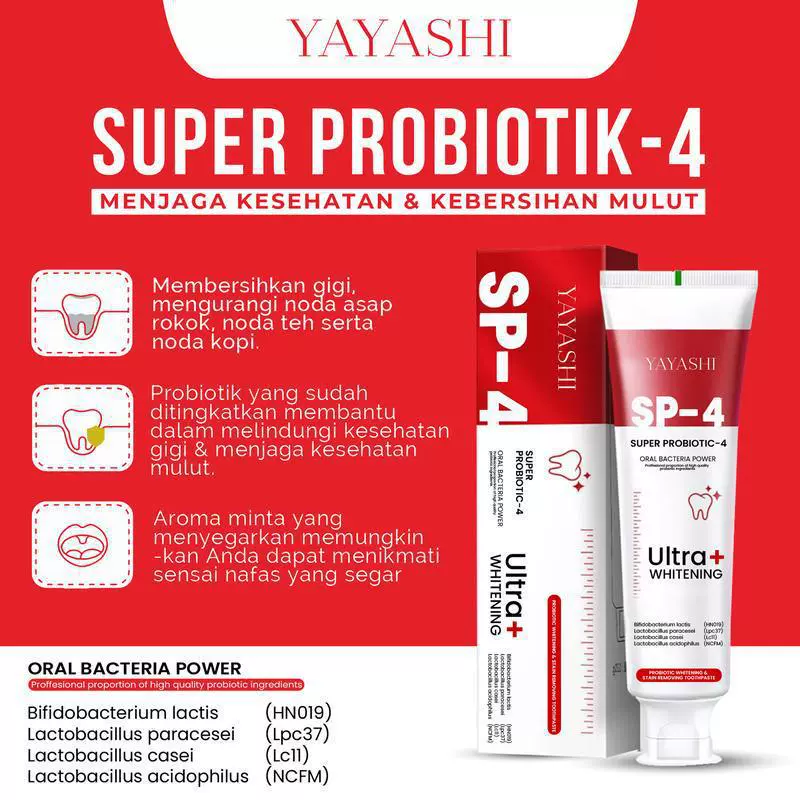 跨境印度尼西亚热销YAYASHI SP-4牙膏温和清洁牙渍污垢跨境专供