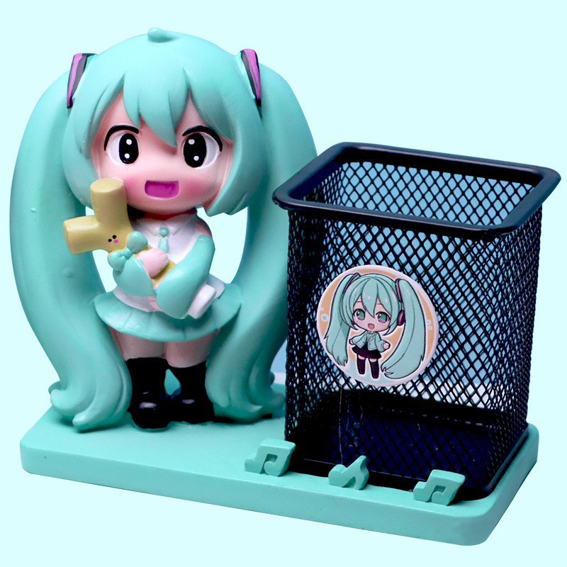 Regalo del día del niño Artesanía de resina Mbappesi C Luo Adornos Portalápices de fútbol Papelería