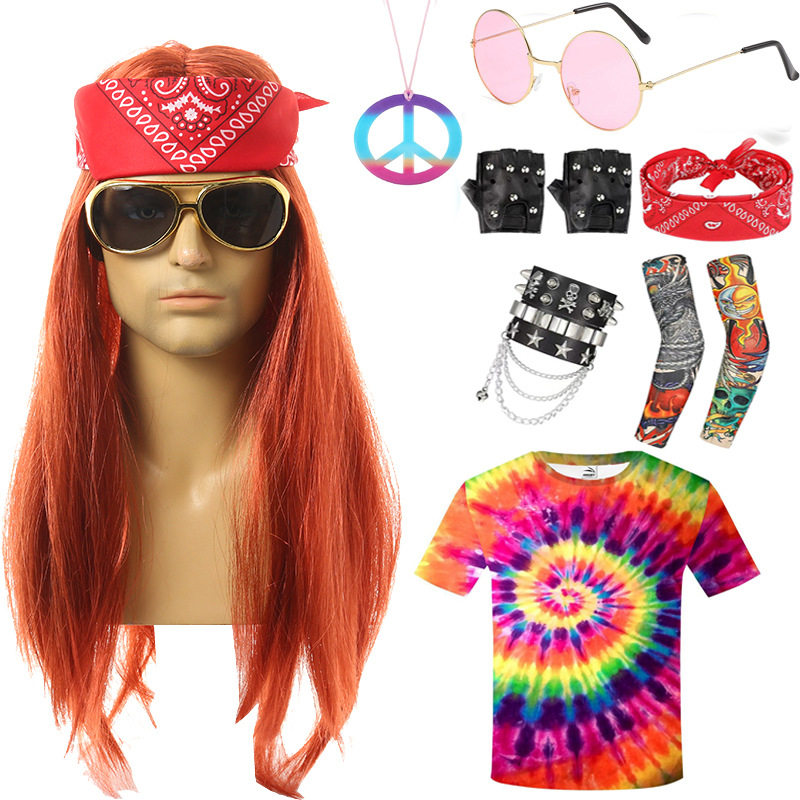 오렌지 스트레이트 헤어 + 세븐피스 세트 3