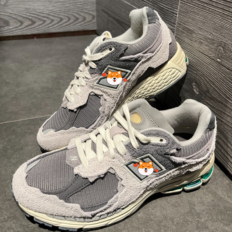 Putian Pure Original 2002R Running Shoes Cloud Rain Gray Navy Blue Patchwork Men's and Women's Casual Retro Sports Couple Shoes