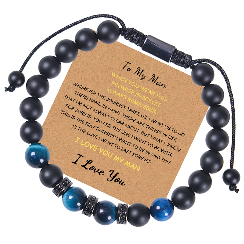 rope, Tiger Eye Material 1 Piece Simple Style Geometric Rope Tiger Eye Unisex Bracelets