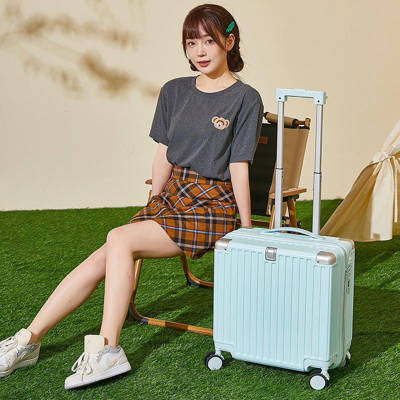 18-pulgadas mini rueda universal de múltiples funciones de equipaje ligero caja de embarque caja de contraseña al por mayor caja de la carretilla de una sola pieza de entrega