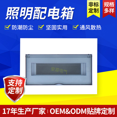 QYE泉源YLK型照明箱 12路照明終端配電箱 暗裝透明開關盒配電盒