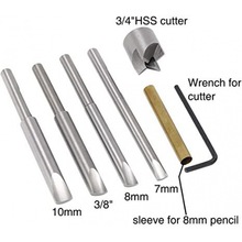 7PCPenBarrelTrimmingSystem7pc木工制笔铣刀铰刀工具套装雕刻机