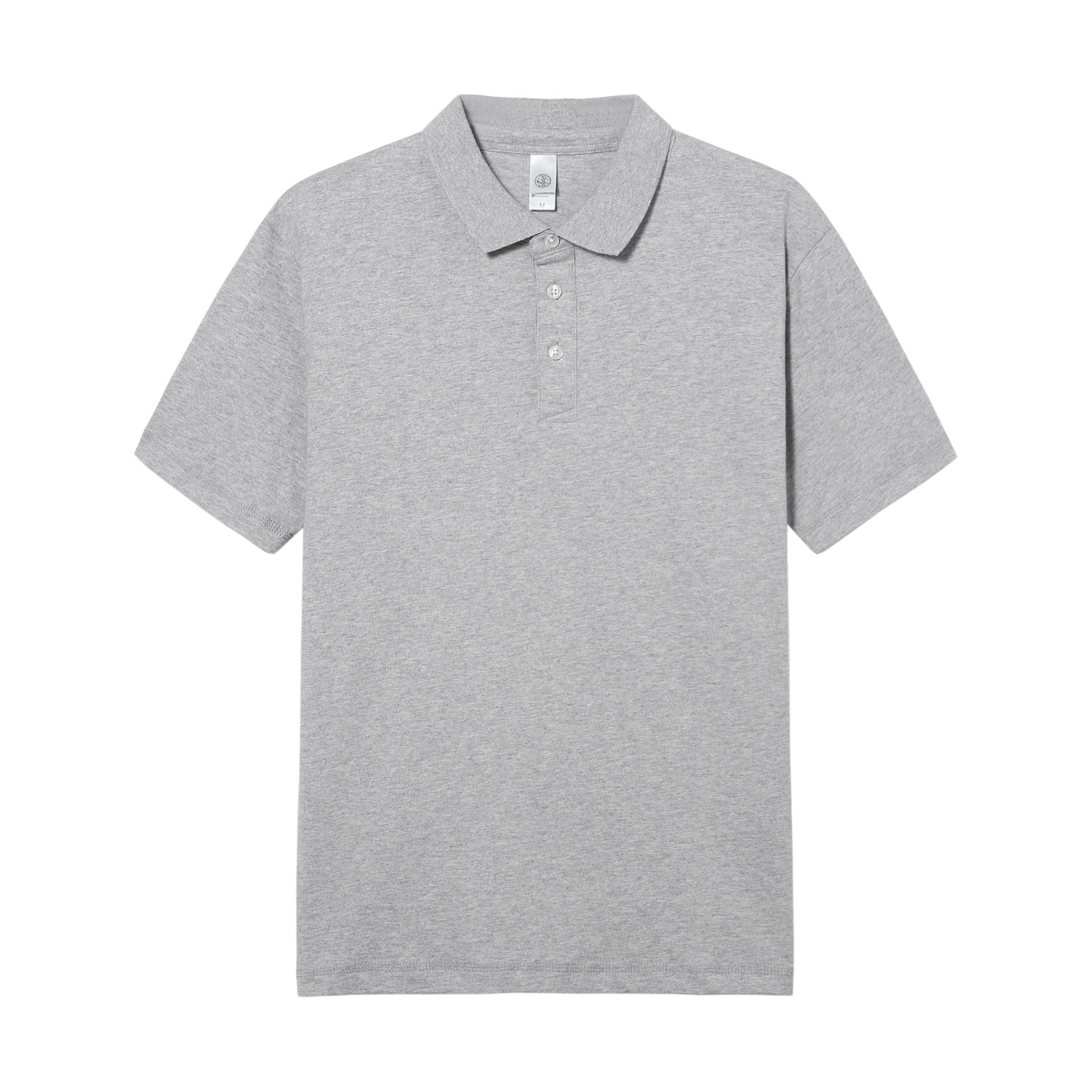 Xinjiang algodón de fibra larga 250g pesado verde oscuro camisa de Polo de manga corta de verano suelta solapa caqui camiseta de los hombres