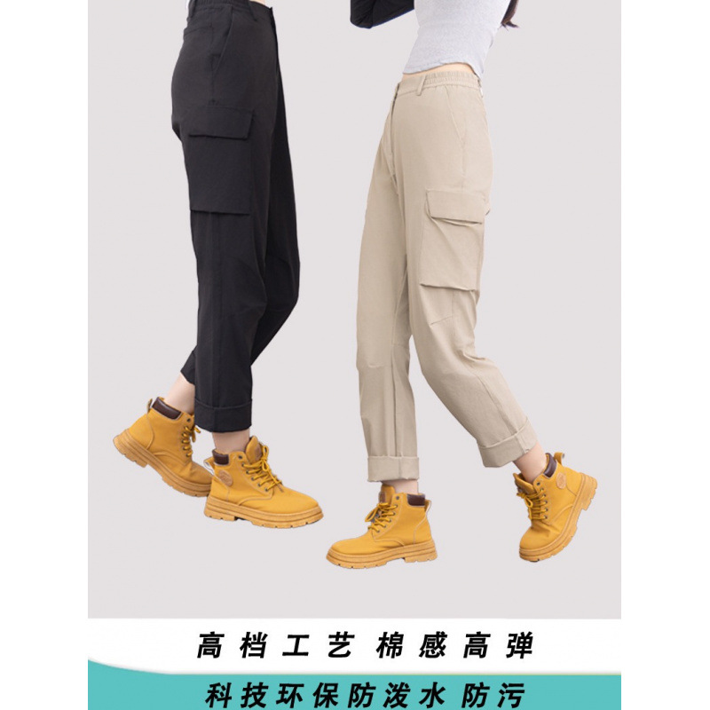 Pantalones Cargo de Senderismo de Nailon Elásticos e Impermeables para Montañismo image 2