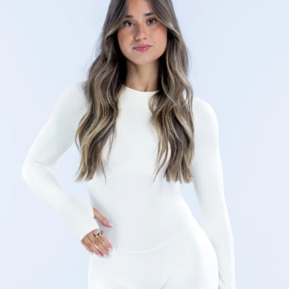 Cross-Border High-Elastic Long-Sleeved One-Piece Yoga Suit, Tummy-Tightening, Butt-Lifting, Slimming Fitness Suit, Outdoor One-Piece Suit with Chest Pads, Wholesale