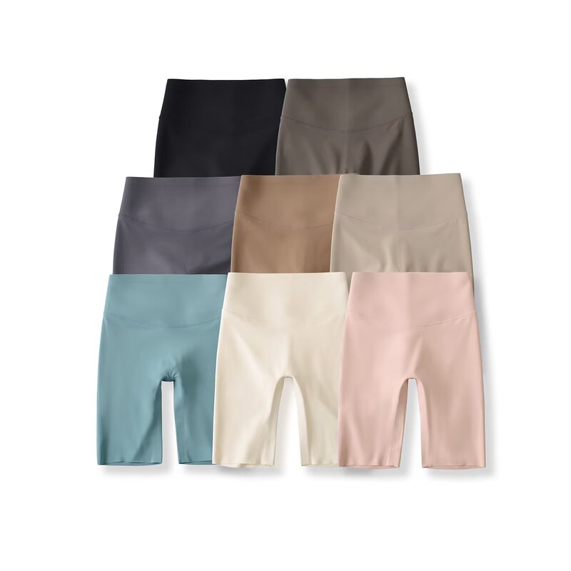 Five-Point Yoga Shorts Thin Tight Elastic Sports Leggings Women's Outer Wear Fitness Cycling Pants Wholesale