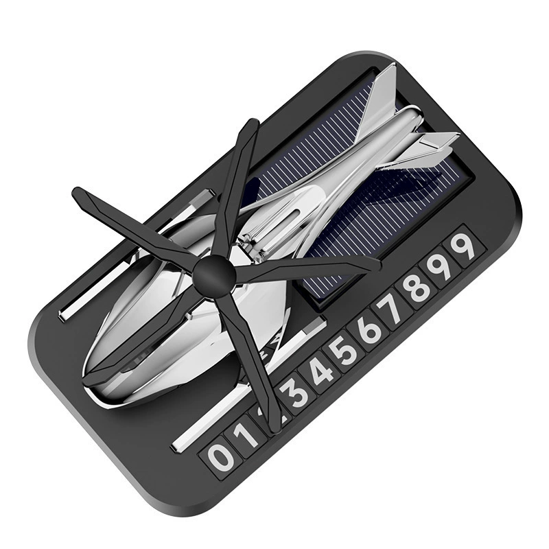 Автомобильный автомобиль с солнечным ароматерапией креативный истребитель вертолет парковочный знак парфюмерия внутри автомобиля украшения украшения