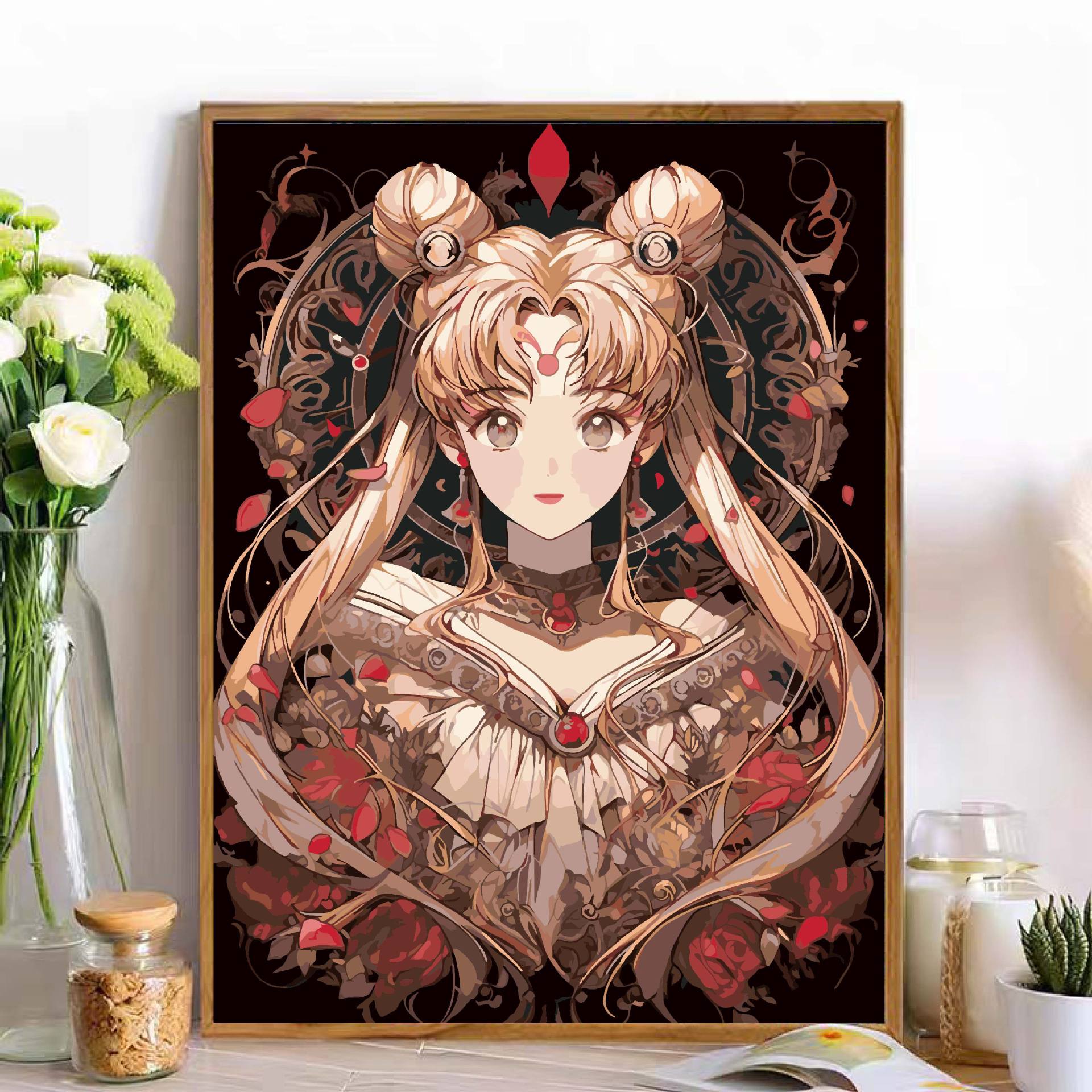 Sailor Moon pinturas digitales pinturas a óleo DIY pinturas a color pinturas acrílicas pintadas a mano pinturas decorativas animados