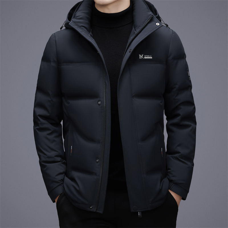 脱卸帽羽绒服冬季新款中年男士短款加厚羽绒服保暖白鸭绒羽绒外套|undefined
