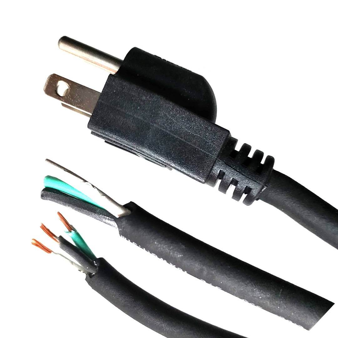 厂家优惠供应美规电源线 美式美标3芯18AWG0.823平方橡胶电线插头