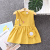 Summer cute fashionable children's skirt for early age sleevless, T-shirt, summer clothing, dress, season 2021, Korean style, wholesale