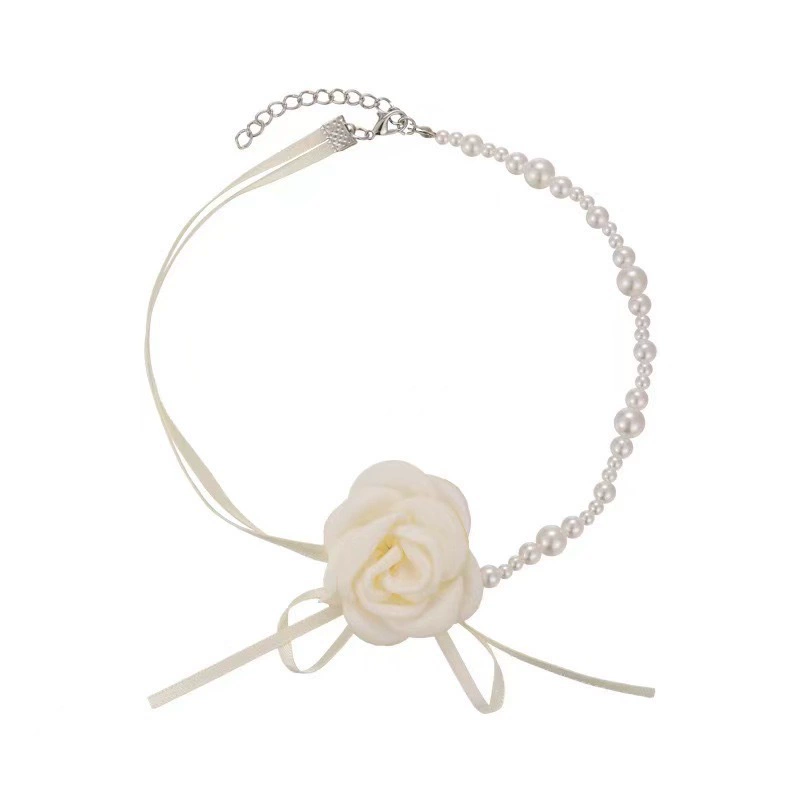 Mountain tea, necklace pearl, accessory, chain for key bag , belt, choker, flowered