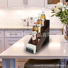 木质收纳架现代简约家用阶梯式糖浆瓶收纳架多层饮料酒瓶置物架