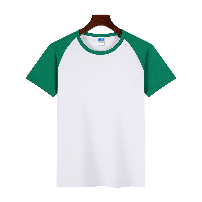 Padres-hijos ropa deportiva de color colchón hombro camiseta publicitaria de cuello redondo de manga corta personalizada uniformes de graduación de niños camiseta de algodón personalizada