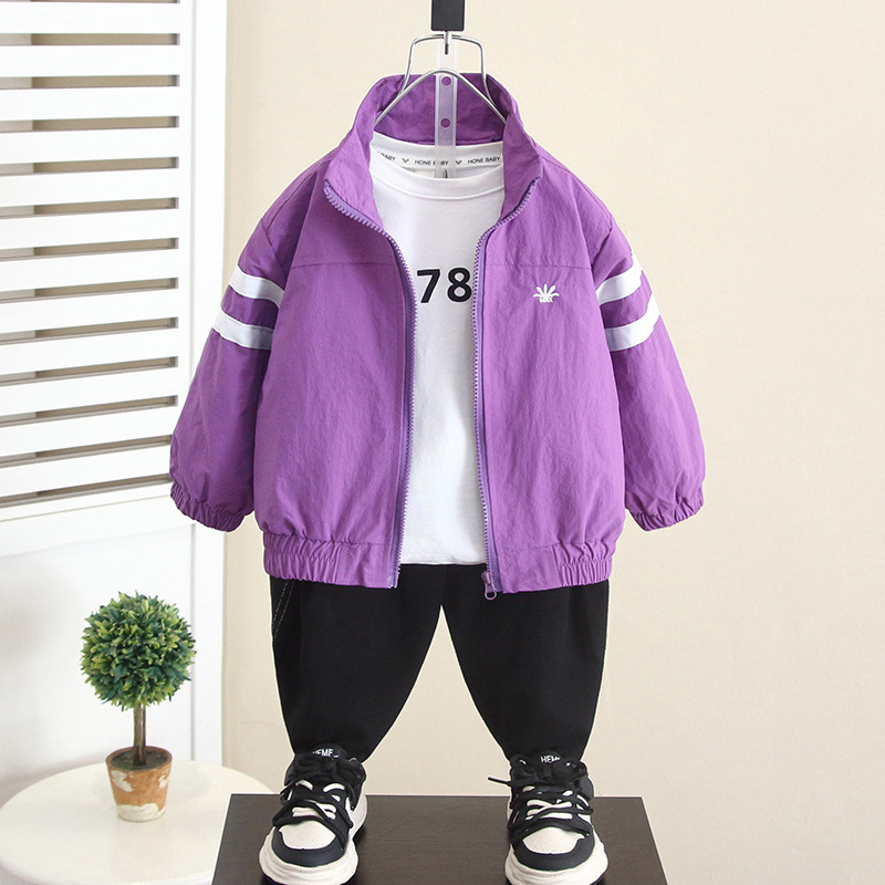 6304 chaqueta de otoño para niños 2025 nueva chaqueta de estilo occidental de otoño para niños coreanos