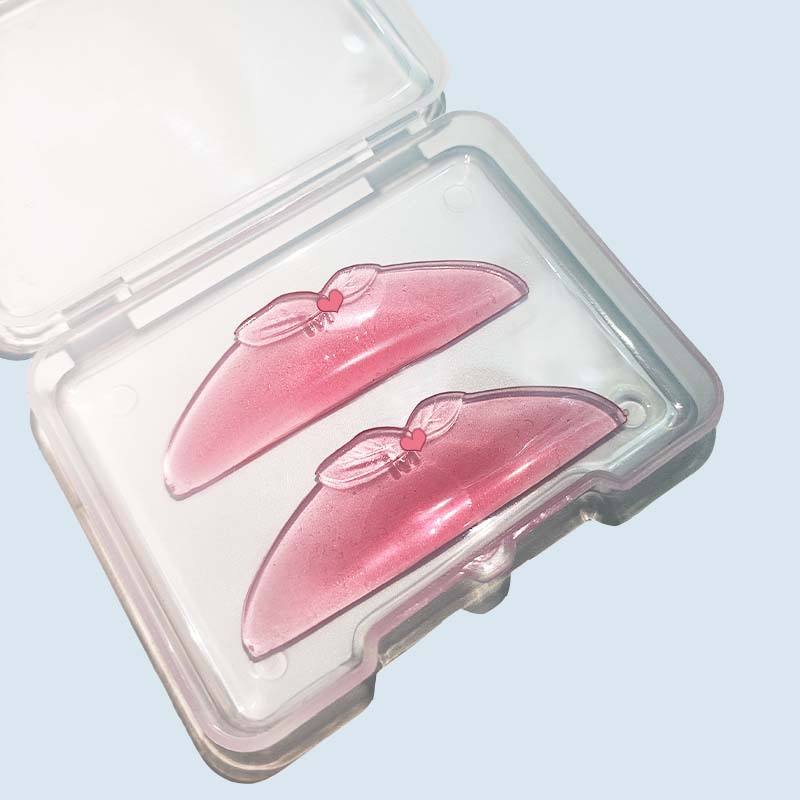 国境を越えた卸売ケラチンまつげリフト新しい 1 ペアゼリー桃まつげシリコーン自己粘着アイパッド洗える